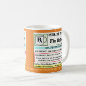 Mug Drôle Prescription RX Flu Medicine (Devant droit)
