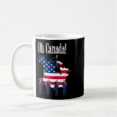 Mug Drôle Président Trump Disant Oh Canada Carte Améri (Gauche)