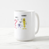 Mug Drôle professeur de grammaire, Attendez ce que l'a (Devant droit)