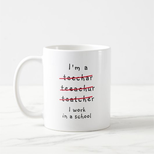 Mug Drôle professeur de nouveauté, je suis professeur  (Gauche)