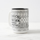 Mug drôle : Prudence humeur en cours (Devant gauche)