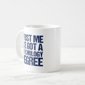 Mug Drôle Psychologie Diplôme (Devant gauche)