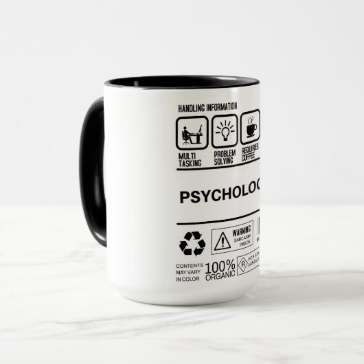 Mug Drôle Psychologue Handling Information (Devant gauche)