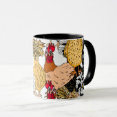 Mug Drôle Pun de poulet | Citation de poulet Humour du (Devant droit)