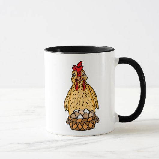 Mug Drôle Pun de poulet | Humour de devis de poulet (Droite)