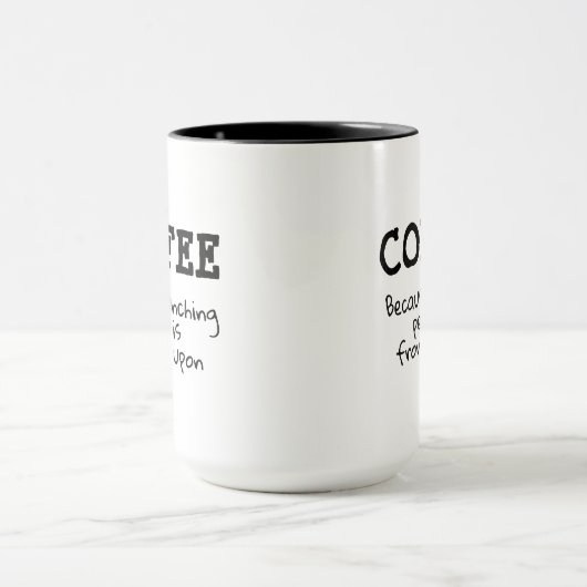 Mug Drôle Punching Frowé Sur Sarcastique (Centre)