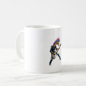 Mug Drôle Punk Giraffe, Rock'n Roll Goth Giraffe, Guit (Devant gauche)