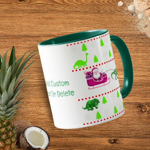 Mug Drôle Pyjama de Noël Dinosaur, fête de Noël