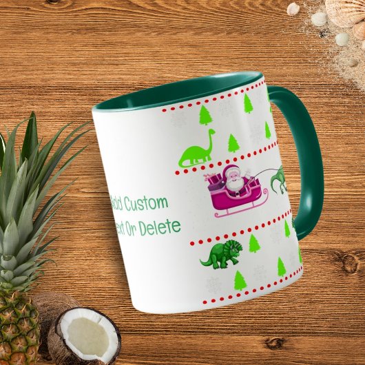 Mug Drôle Pyjama de Noël Dinosaur, fête de Noël