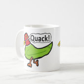 Mug Drôle Quacking de canard (Devant gauche)