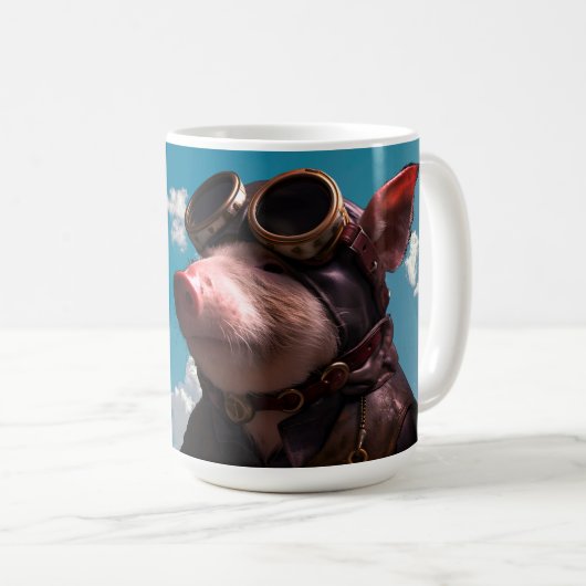 Mug Drôle quand les cochons volent (Devant droit)
