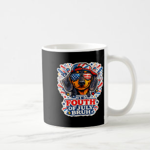 Mug Drôle quatrième juillet bruh dachshund chien patri