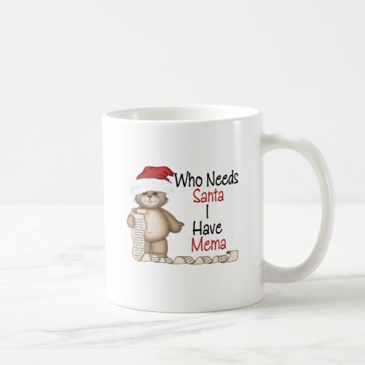 Mug Drôle qui a besoin de Père Noël Mema (Droite)