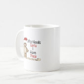 Mug Drôle qui a besoin du papa de Père Noël (Devant gauche)