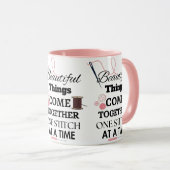 Mug Drôle Quilting - Drôle travail de couture d'amant (Devant droit)