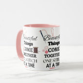 Mug Drôle Quilting - Drôle travail de couture d'amant (Devant gauche)