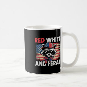 Mug Drôle Raccoon 4 juillet Patriotique Mignonne Rouge