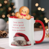 Mug Drôle Ragdoll Chat Santa Hat Définir Bon