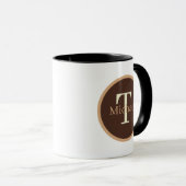 Mug Drôle recherché Western ajouter monogramme (Devant droit)