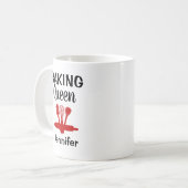 Mug Drôle Reine de cuisson personnalisée (Devant gauche)
