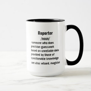 Mug drôle Reporter Définition cadeaux pour hommes femm