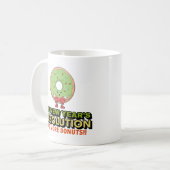 Mug Drôle résolution du Nouvel An - Mangez plus de bei (Devant gauche)