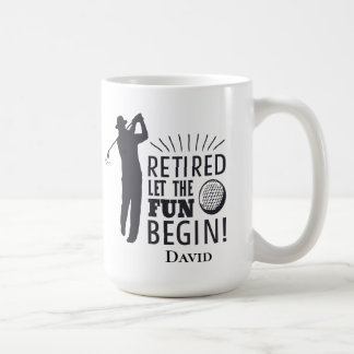 Mug Drôle retraite Golf - Laisser le plaisir commencer