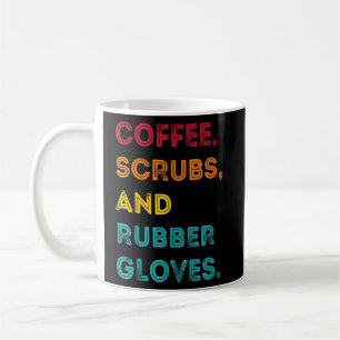 Mug Drôle Retro Coffee Scrubs Gants en caoutchouc