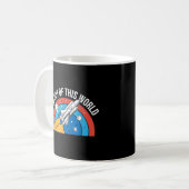 Mug Drôle Retro Je suis sorti de cette fusée spatiale (Devant gauche)