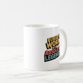 Mug Drôle Retro Je Travaillais Avec La Légende (Devant droit)