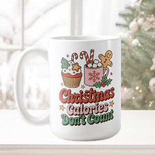 Mug Drôle Rétro Vintage Noël Calories Dont nombre