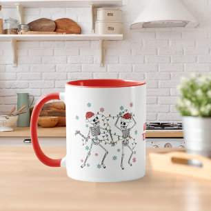 Mug Drôle Rocny Éffrayant Danser Squelette Noël