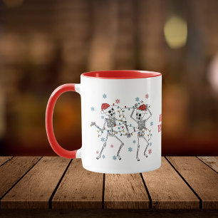 Mug Drôle Rocny Éffrayant Danser Squelette Noël