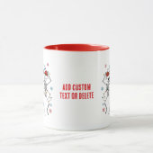 Mug Drôle Rocny Éffrayant Danser Squelette Noël (Centre)