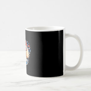 Mug Drôle rouge blanc et toutou caniche chien patrioti