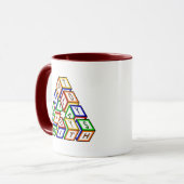 Mug Drôle Rouge Bleu Jaune Vert Jouet Blocs Art (Devant gauche)