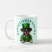 Mug Drôle Saint Patrick's Chien Pawsitivement Lucky (Gauche)