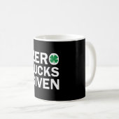 Mug Drôle Saint Patrick's Day Zero Lucks Donné (Devant droit)