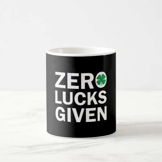 Mug Drôle Saint Patrick's Day Zero Lucks Donné (Centre)