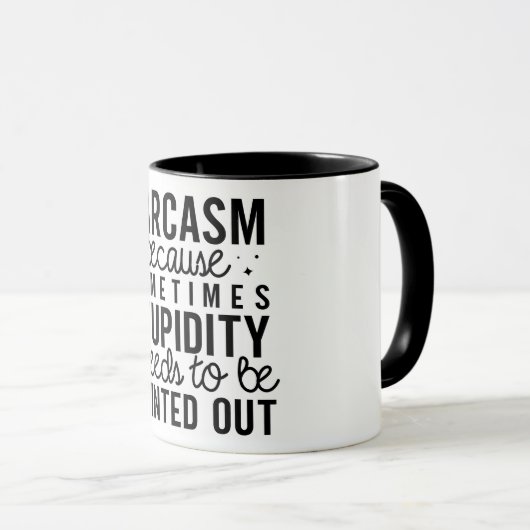 Mug Drôle/Sarcastique (Devant droit)