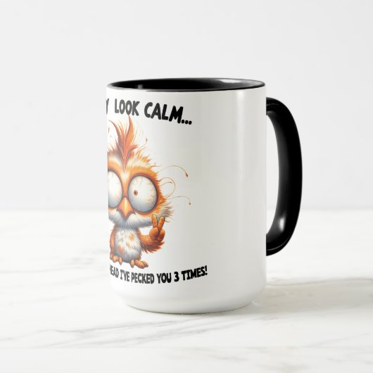 Mug Drôle/Sarcastique animal dire/poulet (Devant droit)