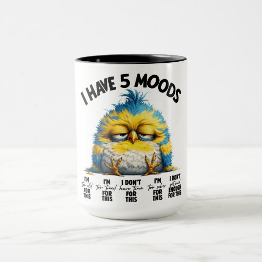 Mug Drôle/Sarcastique Animal Dit/Oiseau (Centre)