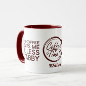 Mug Drôle Sarcastique Ce Café M'Aide À Être Moins Stab (Devant gauche)