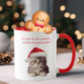 Mug Drôle Sarcastique Maine Coon Chat Santa Hat Person