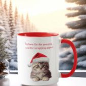 Mug Drôle Sarcastique Maine Coon Chat Santa Hat Person