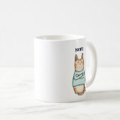 Mug Drôle Sarcastique Orange Chat Nope (Devant droit)
