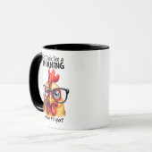 Mug Drôle/Sarcastique, paroles d'animaux/poulet/café (Devant gauche)