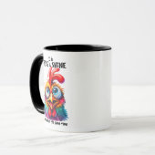 Mug Drôle/Sarcastique, paroles d'animaux/poulet/café (Devant gauche)
