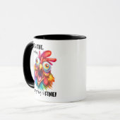 Mug Drôle/Sarcastique, paroles d'animaux/poulet/café (Devant gauche)