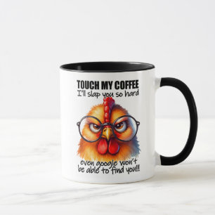 Mug Drôle/Sarcastique, paroles d'animaux/poulet/café